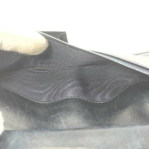 Gucci Navy Guccissima Horse Bit Clutch Leather - Picture 8 of 8